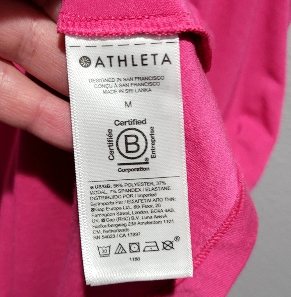 Athleta Air Out Cinch Pink Tank Medium - Picture 6 of 10
